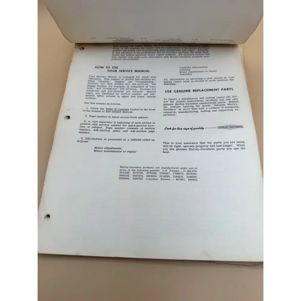 🏍️ Harley-Davidson 1959-1967 Electra Glide Duo-Glide Service Manual OEM